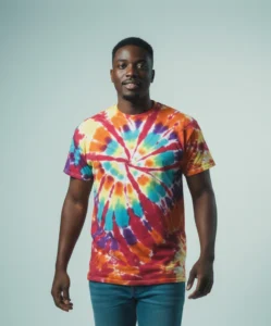 Tie-dyed - Short Sleeve Rainbow Cut-spiral T-shirt