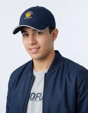 SANDWICH BILL CAP WITH STRIPED CLOSURE