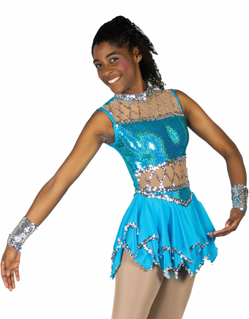 Diamond Dress 1 Majorette dress made with microsequins, lycra and sequins trim.