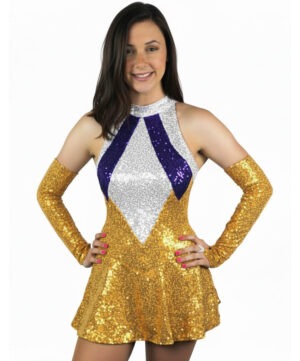 majorette dress made with microsequins.