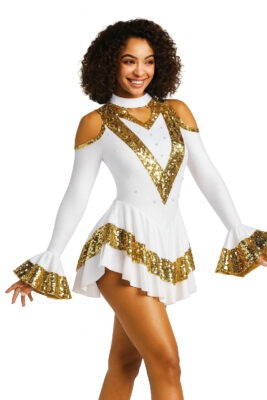 Female dress made with lycra and sequins.