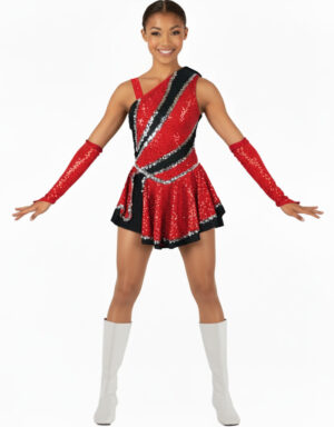 Dress made with microsequin, sequins trim, and lycra.