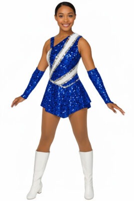Dress made with microsequin, sequins trim, and lycra.