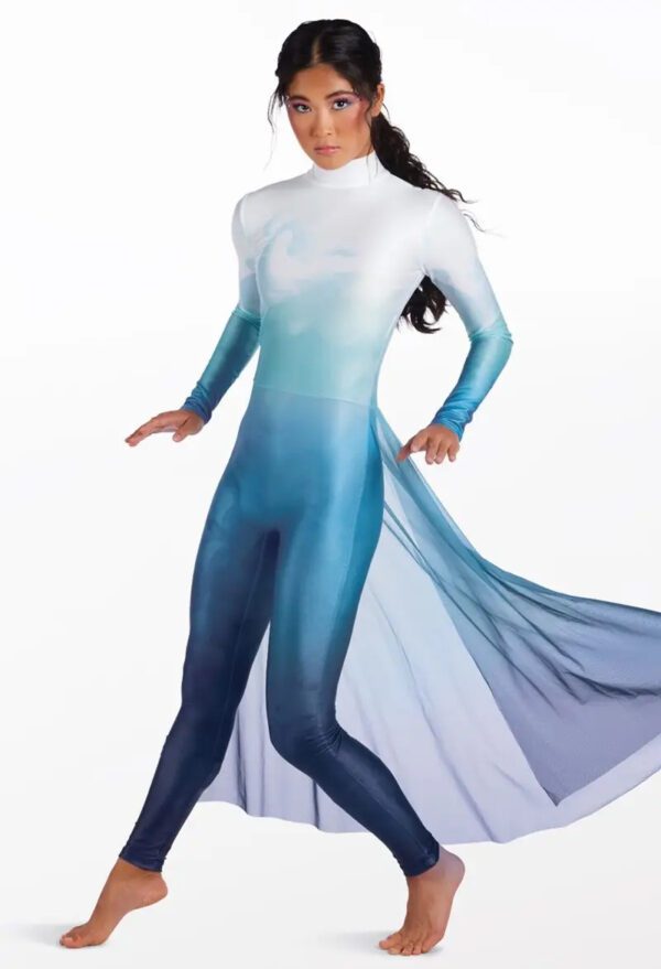 Printed Back Panel Unitard 18243 - Image 4