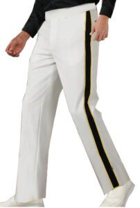 Band Trousers with Piped Stripe