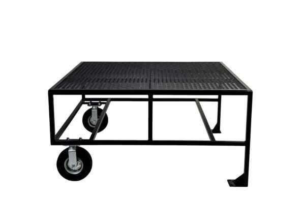 black portable stage box for marching bands