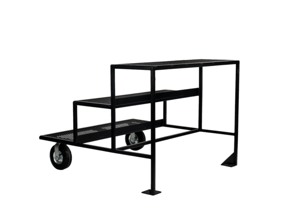 black portable steps for stage boxes marching bands