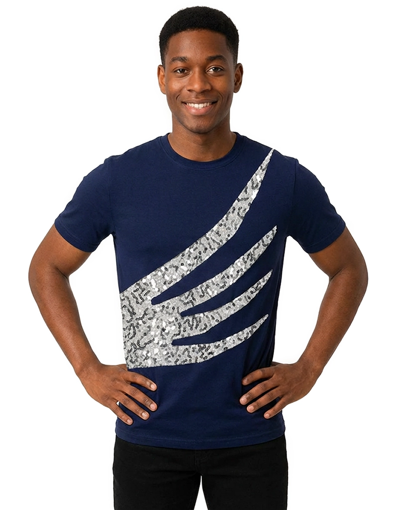 Discover elegance and excitement with our Impress Male Top, crafted from Lycra and adorned with dazzling sequins.