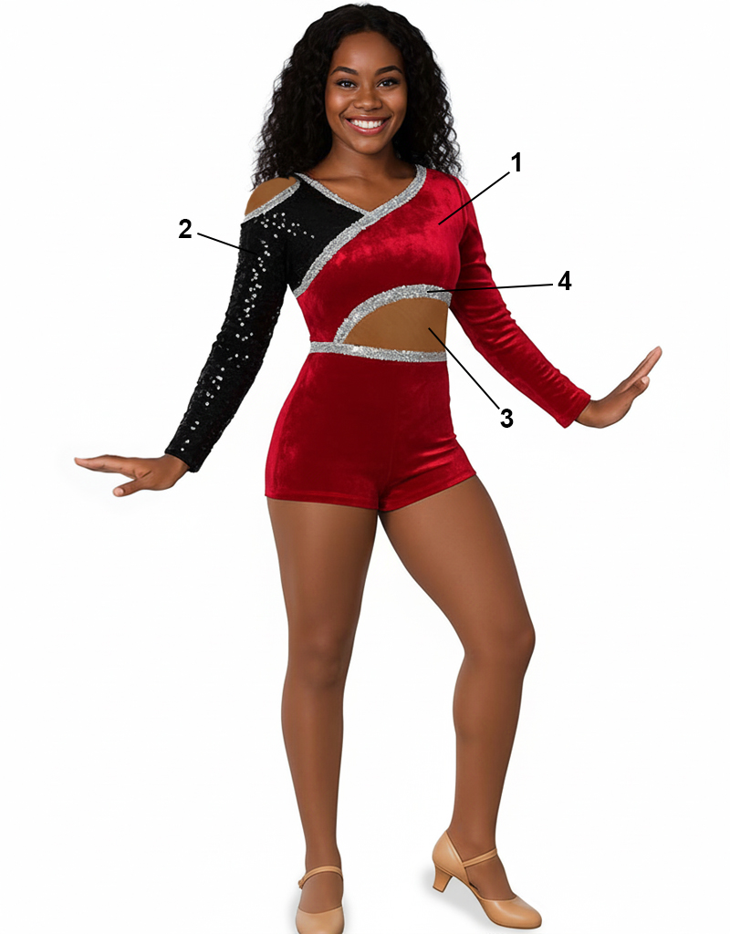 Jazztard Crimson Sparkle B81925 crimson sparkle dance costume