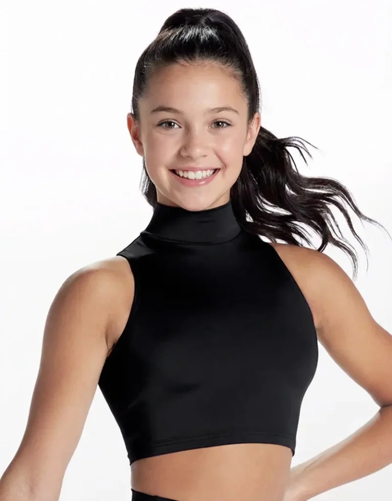 Mock Neck Sleeveless Crop Top 14858