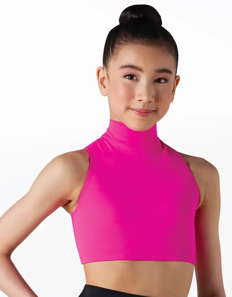 Mock Neck Sleeveless Crop Top 14858