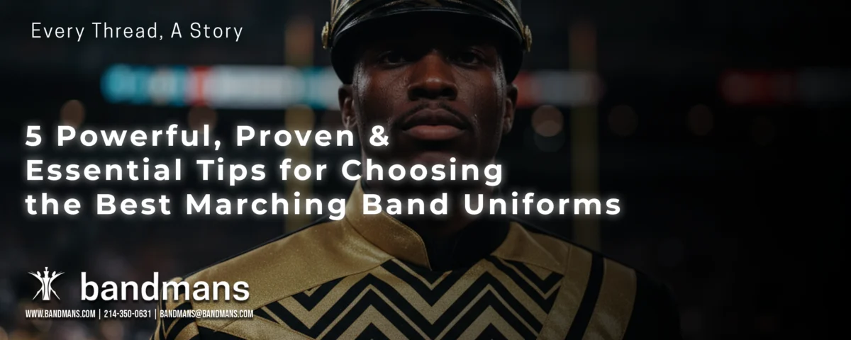 5 marching band uniforms banner
