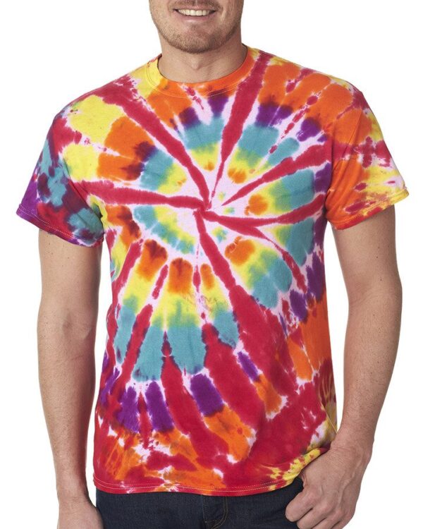 TIE-DYED - SHORT SLEEVE RAINBOW CUT-SPIRAL T-SHIRT