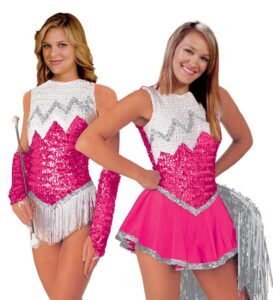 Shine bright in the Excite Sequin Zig Zag Bodysuit/Dress J8513. Perfect for any occasion, this stylish piece elevates your look!