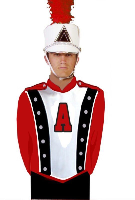MARCHING BAND COAT W/ CUSTOM SHIELD