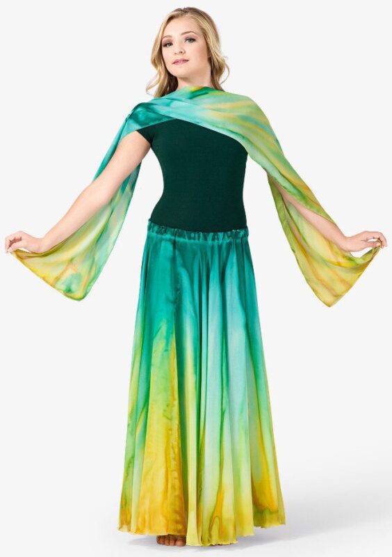 WORSHIP WATERCOLOR SKIRT