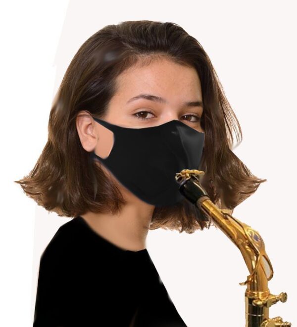 OVERLAPPING FACE MASK FOR BRASS & WIND INSTRUMENTS