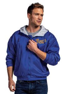 HOODED TAFFETA JACKET/FLEECE LINED