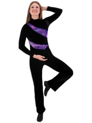 GLITTER TIE-DYE VELVET JUMPSUIT